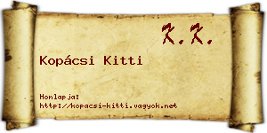 Kopácsi Kitti névjegykártya