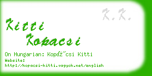 kitti kopacsi business card